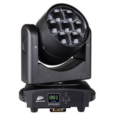 JB Systems INTRUDER Powerful but extremely compact moving wash equipped with 7x40W RGBW LEDs & large 5°-50° zoom range.