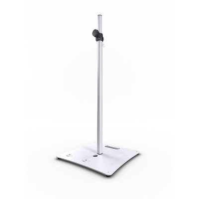 Hilec Stick-SW Speaker stand with heavy square base - White
