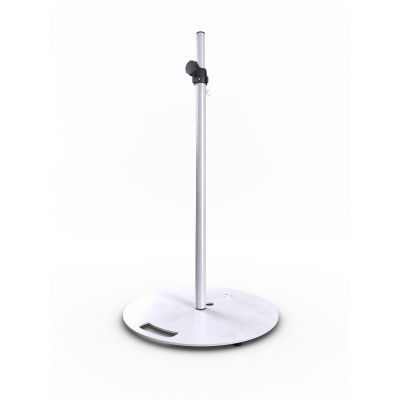 Hilec Stick-RW Speaker stand with heavy round base - White