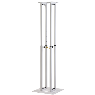 Contestage TOTelW White telescopic totem from 1m to 1.8m with lycra fabric and cover