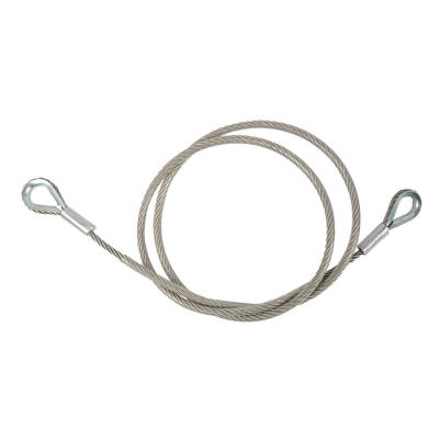 Contestage SC400s Safety cable Ø6mm L150cm 2 rings MWL 400Kg - Silver