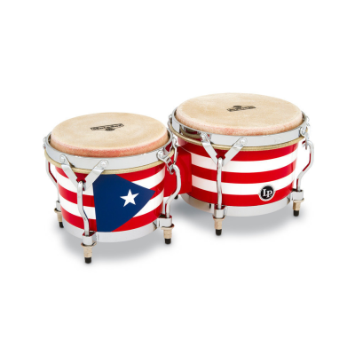 Latin Percussion LP M201-PR Bongo Matador wood Puerto Rican flag