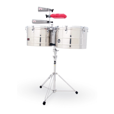 Latin Percussion LP LP1415-S Timbales Prestige Stainless Steel 14"/15"