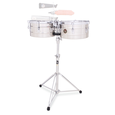 Latin Percussion LP LP255-S Timbales Tito Puente Stainless Steel 12"/13"