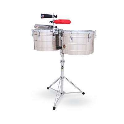 Latin Percussion LP LP258-S Timbales Tito Puente Thunder Timbs Stainless Steel