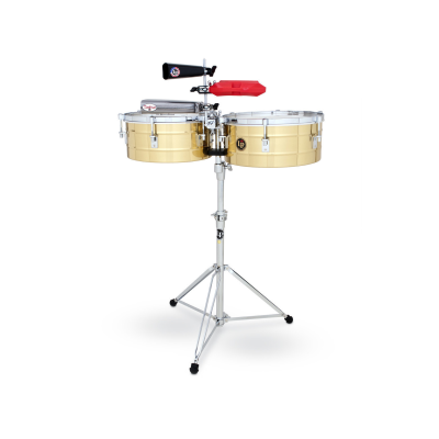 Latin Percussion LP LP257-B Timbales Tito Puente Solid Brass 14"/15"