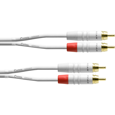 Cordial CFU3CC-SNOW Double RCA Audio cable 3 m white