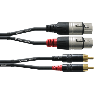 Cordial CFU3FC Double XLR female/RCA audio cable 3 m