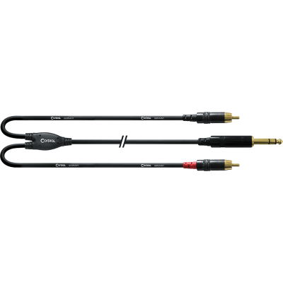 Cordial CFY0.9VCC Cable y jack stereo/2 RCA 90 cm