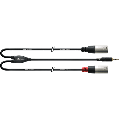 Cordial CFY1.5WMM-LONG Cable y 3 minijack stereo/2 xlr male long 1.5 m