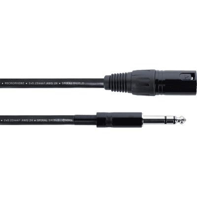 Cordial EM0.5MV Male XLR / Stereo jack audio cable - 50 cm