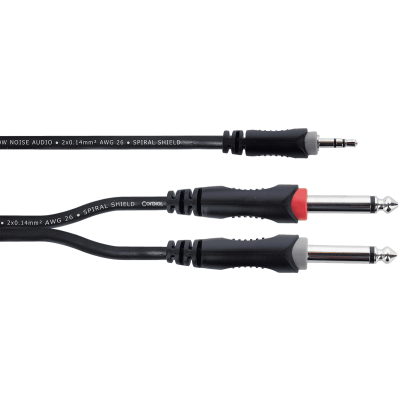 Cordial EY1.5WPP Cable y mini-jack stereo / 2 jacks mono 1.5 m
