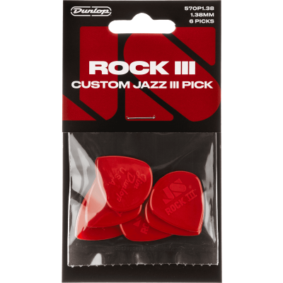 Dunlop 570P138 pick Rock III Custom Jazz III Sachet of 6