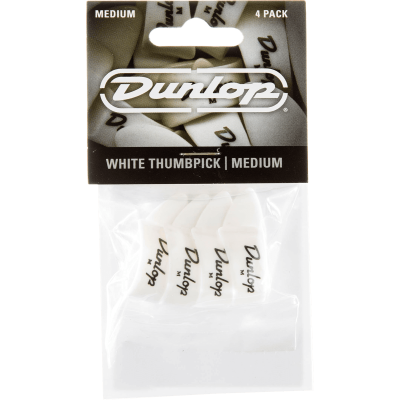 Dunlop 9002P White thumbs medium sachet of 4