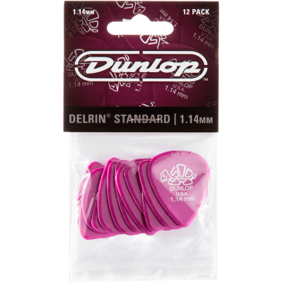 Dunlop 41P114 Delrin 500 1.14mm Sachet of 12