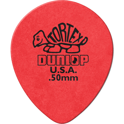 Dunlop 413R50 Tortex Teardrop, bag of 72, red, 0.50 mm