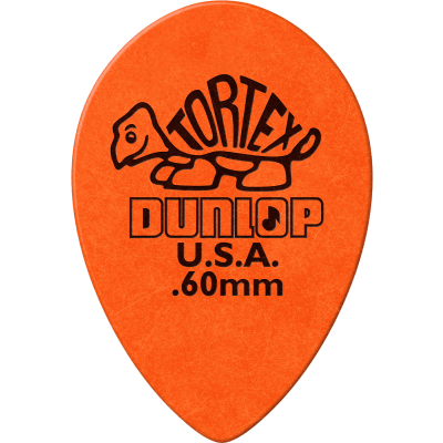 Dunlop 423R60 Tortex Small Teardrop, sachet of 36, orange, 0.60 mm