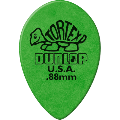 Dunlop 423R088 Médiator Tortex Small Tear Drop 0.88mm Sachet of 36
