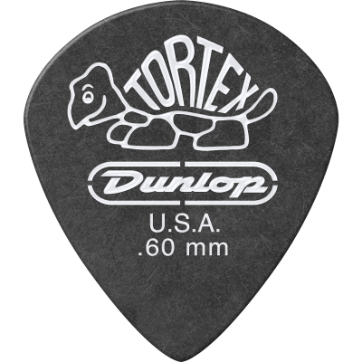 Dunlop 482R60 Tortex Pitch Black Jazz, sachet of 72, 0.60 mm