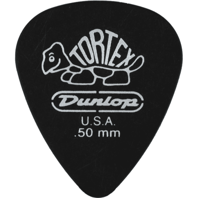 Dunlop 488R50 Tortex Pitch Black 0.50mm Sachet of 72