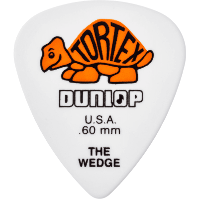 Dunlop 424R60 Tortex Wedge 0.60mm Sachet of 72