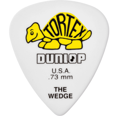Dunlop 424R73 Tortex Wedge 0.73mm Sachet of 72