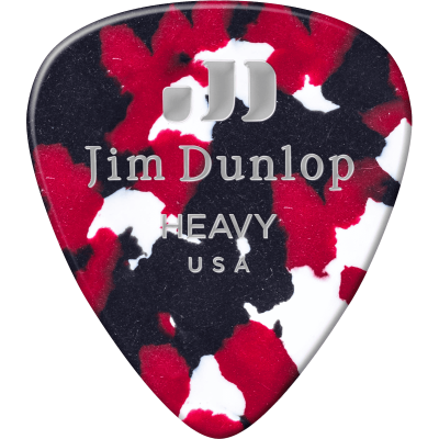 Dunlop 483P06H Genuine Celluloid Classic, Player's Pack of 12, Confetti, Heavy