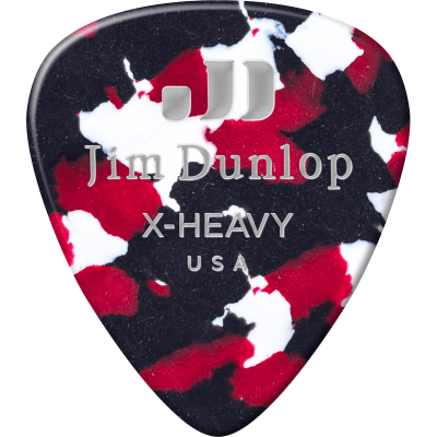 Dunlop 483P06EXH Genuine Celluloid Classic, Player's Pack of 12, Confetti, Extra Heavy