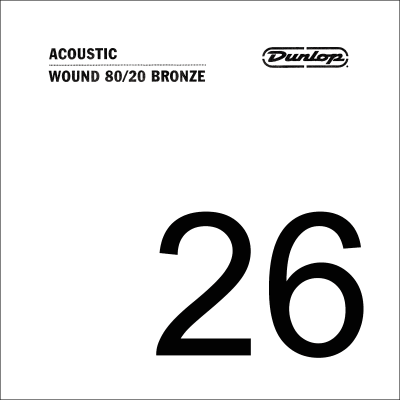 Dunlop DAB26 80/20 bronze acoustic rope. 026, spun