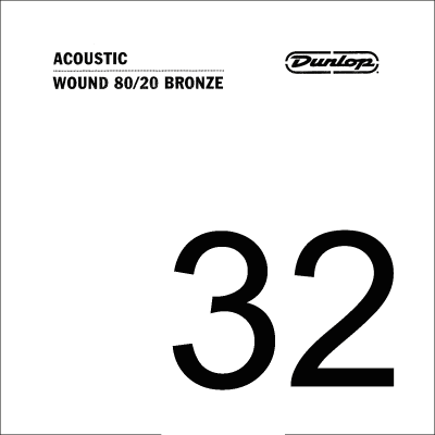 Dunlop DAB32 80/20 bronze acoustic rope. 032, spun