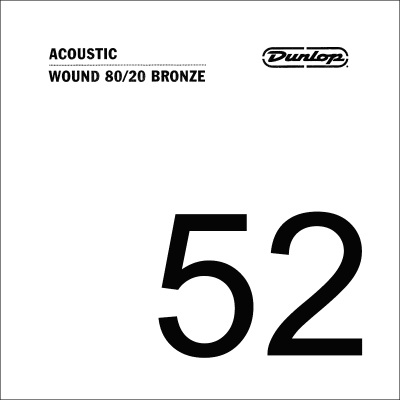 Dunlop DAB52 80/20 bronze acoustic rope. 052, spun