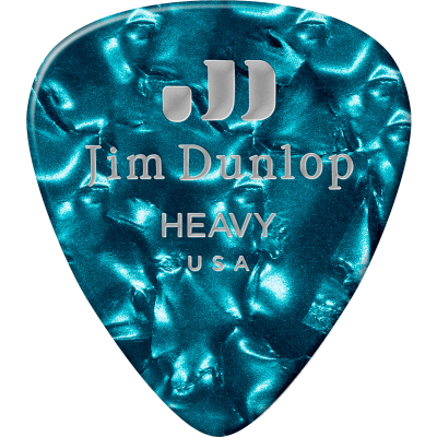 Dunlop 483R11H Genuine Celluloid Classic, sachet of 72, turquoise, heavy