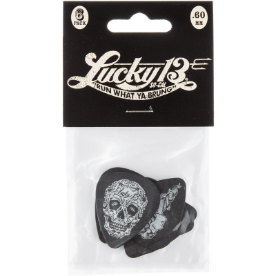 Dunlop L13CP60 Lucky 13 Series III, Player's Pack, 6, matching, 0.60 mm