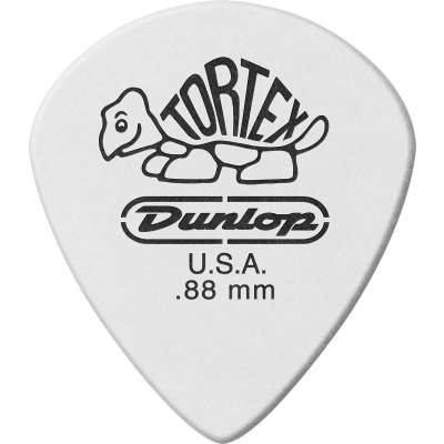Dunlop 478P88 Tortex White Jazz III 0.88mm Sachet of 12