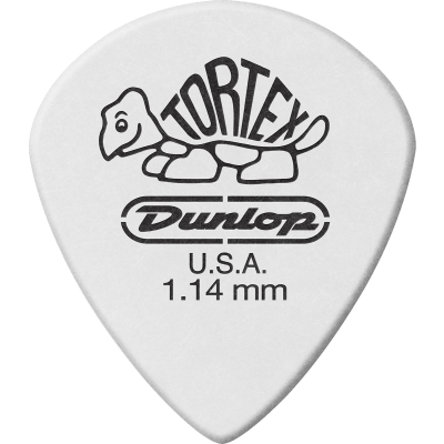 Dunlop 478P114 Tortex White Jazz III 1.14mm Sachet of 12