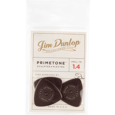 Dunlop 517P140 Primetone Small Tri, Smooth, Player's Pack of 3, 1.40 mm