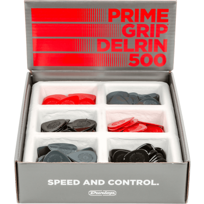 Dunlop MD1901 Prime Grip Delrin 500 Launch Box, guitar pick 144