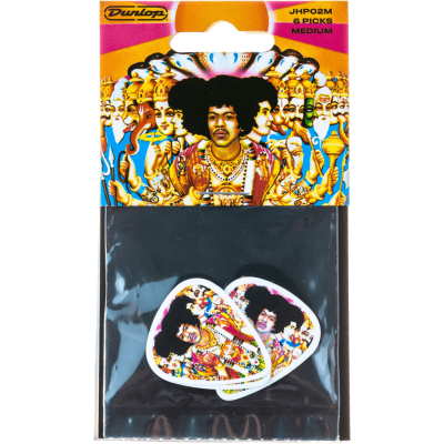 Dunlop JHP02M Jimi Hendrix Bold as Love Medium Player's Pack of 6