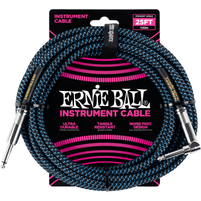 Ernie Ball 6060 Jack/jack sewn 7.62m black and blue