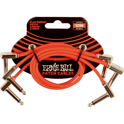 Ernie Ball 6403 Patch Patch 3 - Fine and flat Patch instrument cables - 30 cm - red
