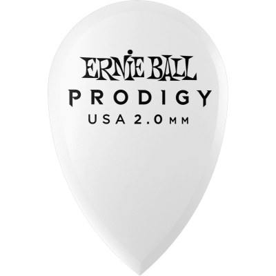 Ernie Ball 9336 Prodigy picks bag of 6 white tears 2mm