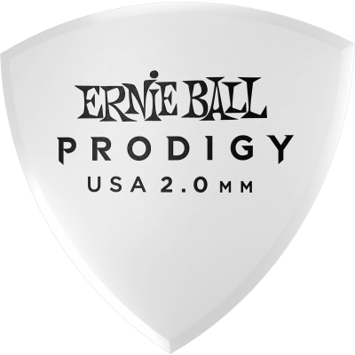 Ernie Ball 9338 Prodigy picks bag of 6 white shield wide 2mm