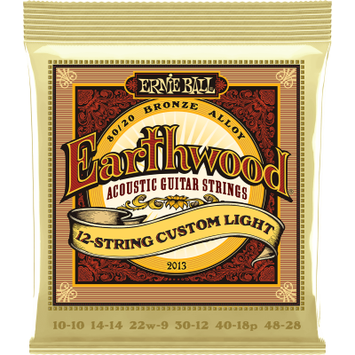 Ernie Ball 2013 Earthwood 80/20 Custom Custom Light/12 strings 10-48