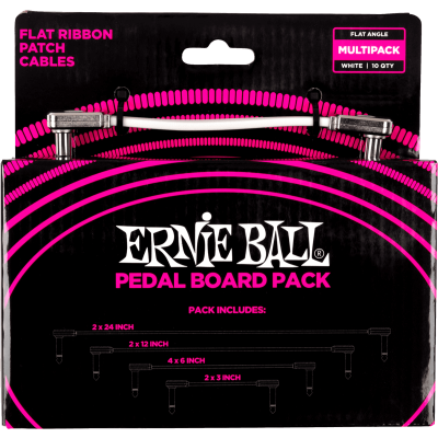 Ernie Ball 6387 Multipack patch instrument cables - fine and flat - white beam
