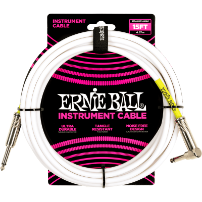Ernie Ball 6400 Classic Jack/Jack Instrument Cables 4.5m white