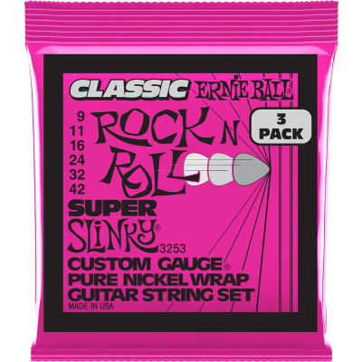 Ernie Ball 3253 Classic RNR Super Slinky 9-42 strings - 3 pack