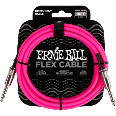 Ernie Ball 6413 Flex Jack/Jack 3m pink instrument cables