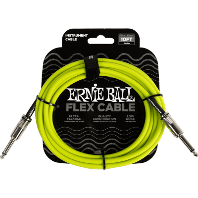 Ernie Ball 6414 Flex Jack/Jack 3m Green instrument cables