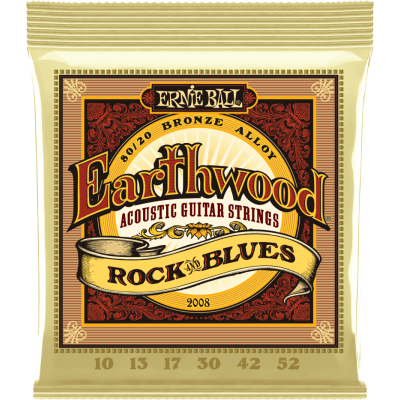 Ernie Ball 2008 Earthwood 80/20 Bronze Rock N Blues 10-52