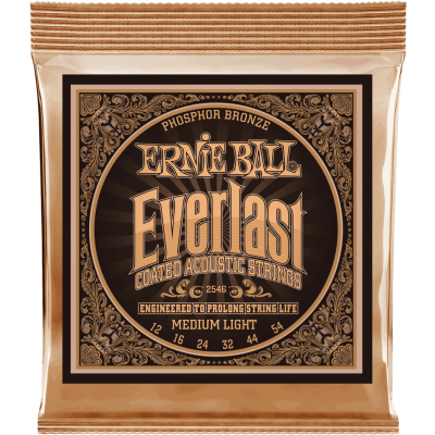 Ernie Ball 2546 Everlast COATED PHOPHORE BRONZE MEDIUM LIGHT 12-54